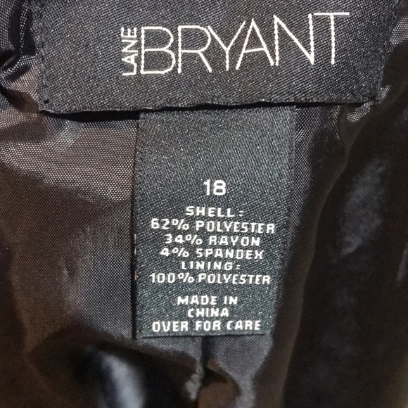 Lane Bryant Navy with Red Pin Stripes Hidden Button Front Blazer w/Pockets-18 - Picture 8 of 8